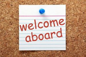 welcome aboard stock photo